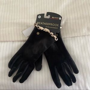 Faux fur black women’s gloves